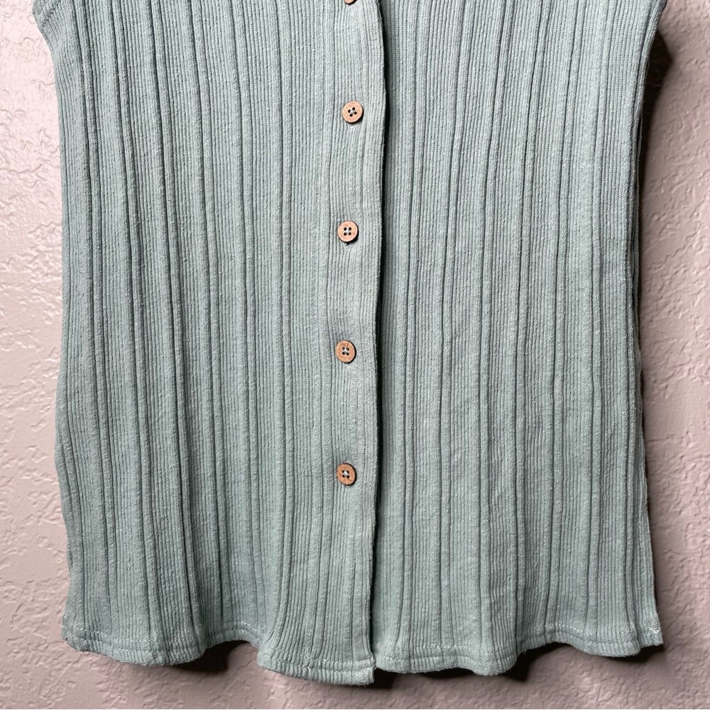 Free People Dana Knit Tank Top Button Vest FP Beach Boho - Picture 5 of 11
